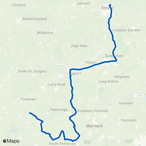 Isle Valley Transport Strode College - Brook Cottage map