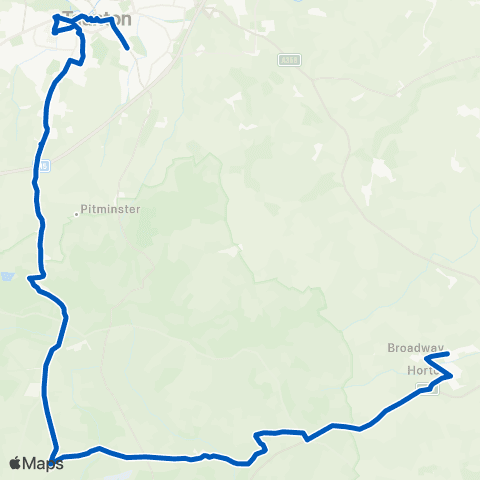 Hatch Green Coaches War Memorial - Castle Way map