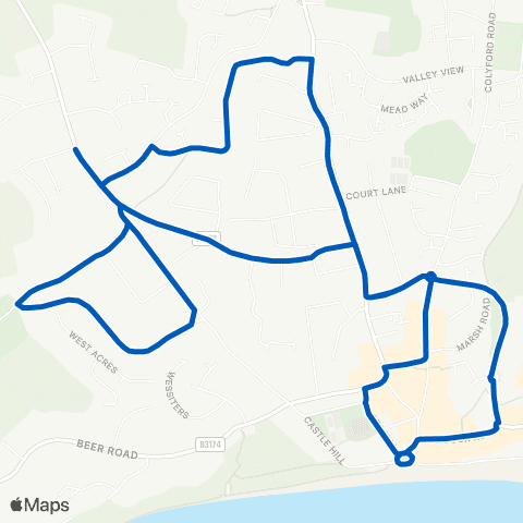 Hatch Green Coaches Sea Front - Sea Front map