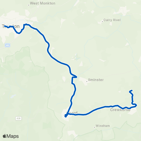 Hatch Green Coaches Somerset College 1 - The Church map