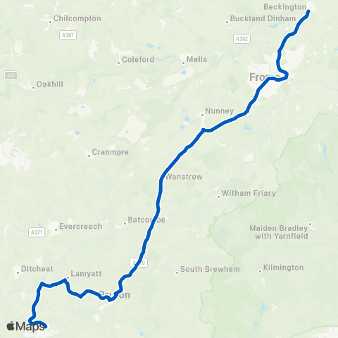 Libra Travel Frome Road - Churchfields map