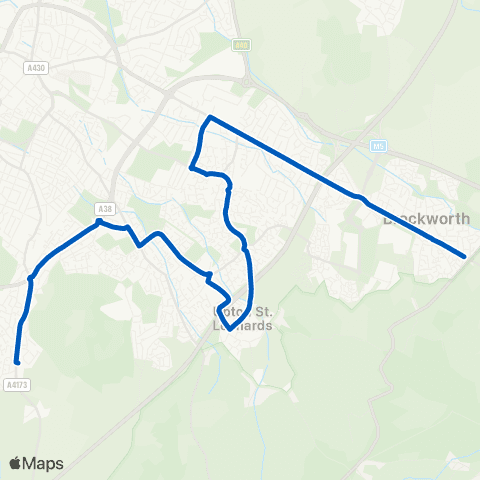 John Dix Travel Cross Hands Roundabout - St Peter's RC HS Bus Pk map