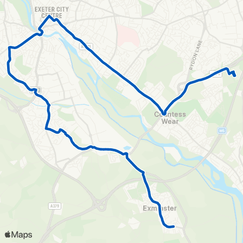 Greenslades Tours Exeter Chiefs - Royal Oak map