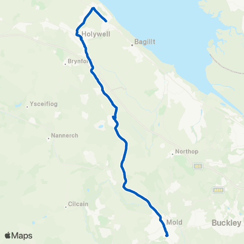 P & O Lloyd Glan-Y-Don - Bus Station 3 map