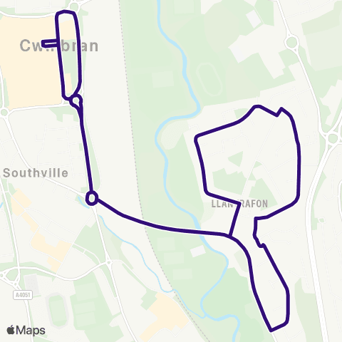 Phil Anslow Travel Cwmbran Bus Sta Stand G - Cwmbran Bus Sta Stand G map