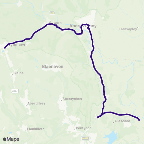 Phil Anslow Travel Brynmawr Bus Sta Stand1 - Usk Coll Grounds map