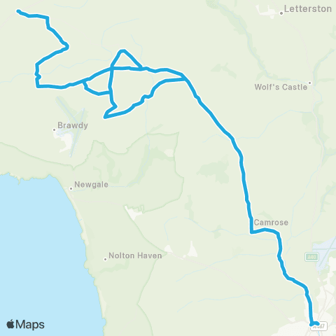 Richards Bros Artramont Arms - Haverfordwest Bus Sta map