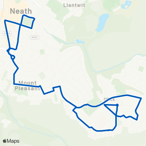South Wales Transport Neath Bus Sta Stand 3 - Neath Bus Sta Stand 3 map