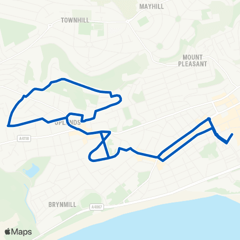 South Wales Transport Swansea Bus Sta Stand X - Swansea Bus Sta Stand X map