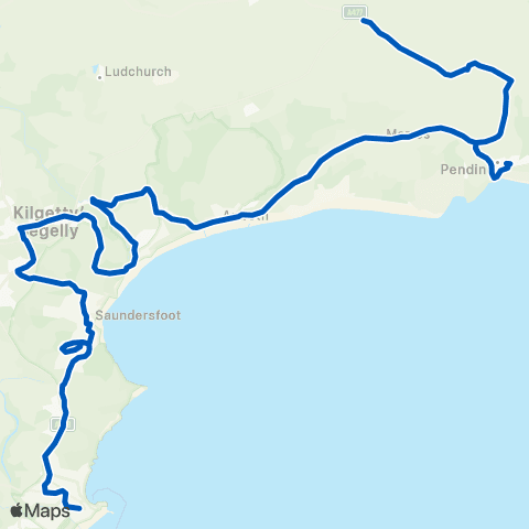 Taf Valley Coaches Upper Park Road - Red Roses War Memorial map