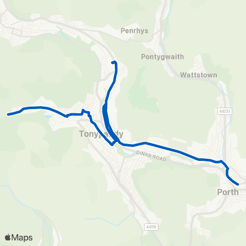 Thomas of Rhondda Howard Street Terminus - Morrisons map