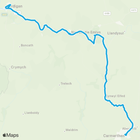 Richards Bros Carmarthen Railway Sta - Finch Square A map