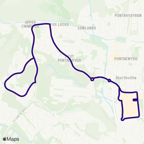 Phil Anslow Travel Cwmbran Bus Sta Stand D1 - Cwmbran Bus Sta Stand D1 map