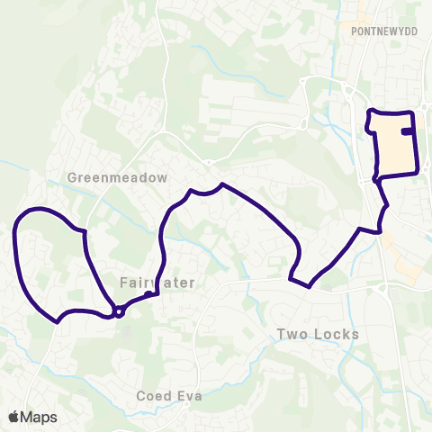 Phil Anslow Travel Cwmbran Bus Sta Stand D1 - Cwmbran Bus Sta Stand D1 map