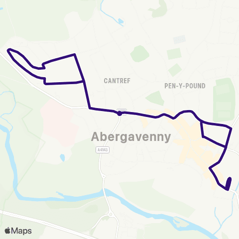 Phil Anslow Travel Abergavenny Bus Sta Stand 1 - Abergavenny Bus Sta Stand 1 map