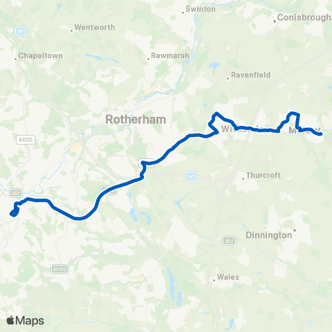 TM Travel Sheffield Interchange / C4 - Tickhill Rd / Quilter Rd map