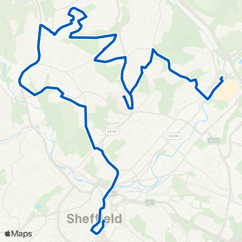 TM Travel Meadowhall Interchange / D4 - Sheffield Interchange / B6 map