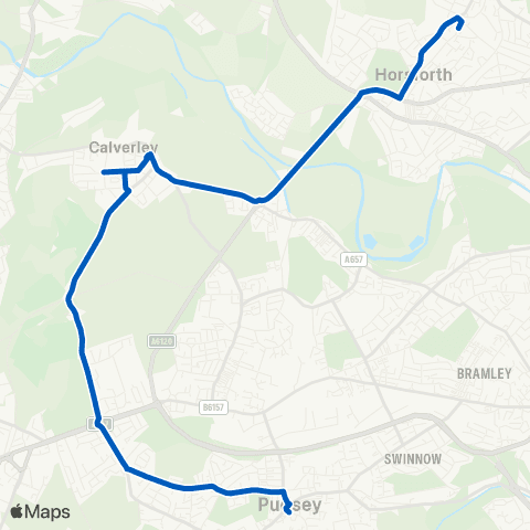 Yorkshire Travel Group Pudsey Bus Sta - Town Street Croft Court map