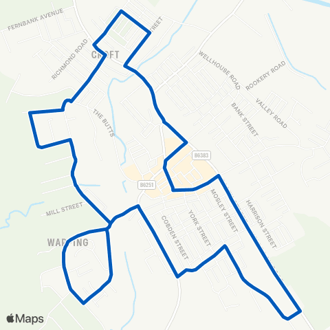 Pilkingtonbus Station Road - Station Road map