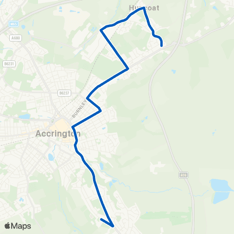 Pilkingtonbus Griffin Close - Hollins School map