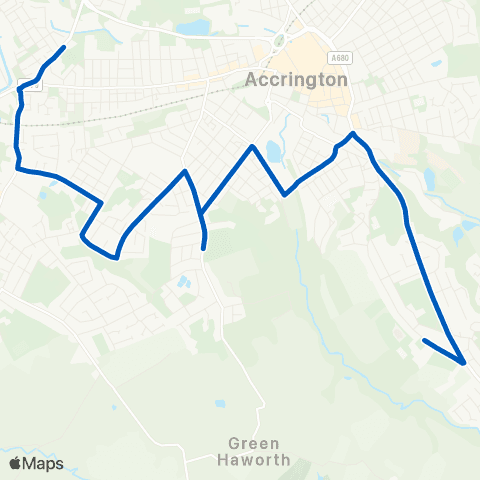 Pilkingtonbus Barnes Street - Hollins School map