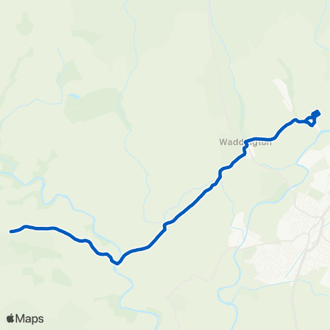 Pilkingtonbus Pilling Farm - Waddington and W Bradford Ceps map