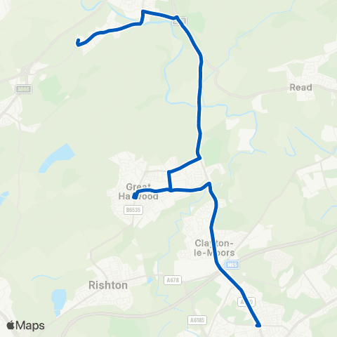 Pilkingtonbus St Augustines Rchs - Whalley Road map
