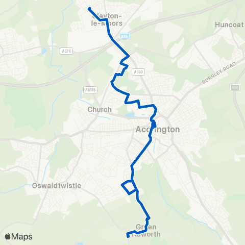 Pilkingtonbus Shops - Sparth Road map