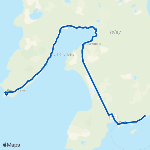 Islay Coaches Terminus - Co-op map