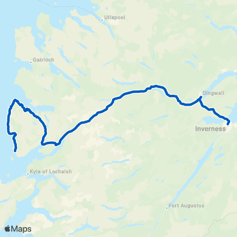 Lochcarron Garage Toscaig Pier - Bus Station Stance 6 map
