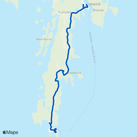 J & D S Halcrow Terminal - Viking Bus Station map