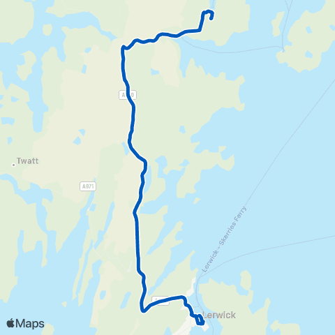 J & D S Halcrow Viking Bus Station - Gillside map