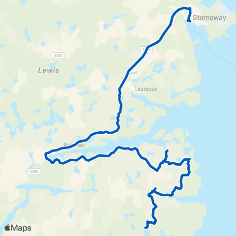 Lochs Motor Transport Road End - Turning Point map
