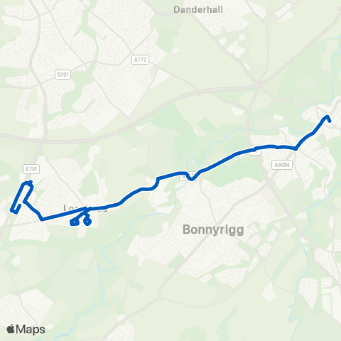 Lothian Community Transport South Street - Asda map