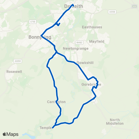 Lothian Community Transport South Street - St Andrew Street map