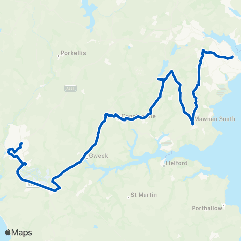 OTS Helford Passage Turn - The Moor B map
