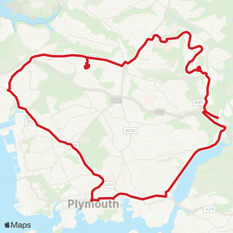 Plymouth Citybus Derriford Hospital - Derriford Hospital map