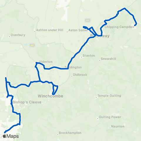 Pulhams Coaches Noel Arms Hotel - Pittville Street map