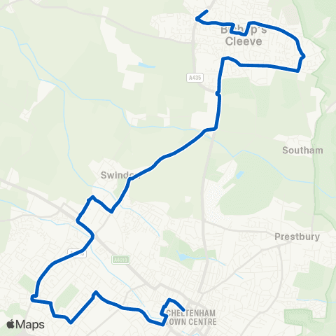 Pulhams Coaches Greenacres - Primark map