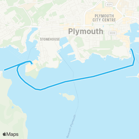 Plymouth Boat Trips Plymouth (Barbican) Landing Stage - Cremyll Mt Edgcumbe Ferry Landing map