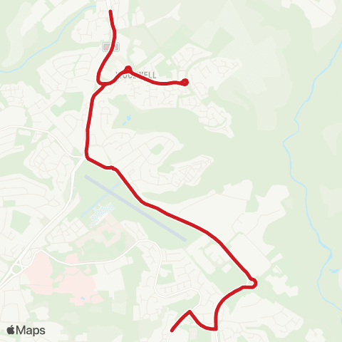 Plymouth Citybus Tor Bridge High - Roborough By-pass map