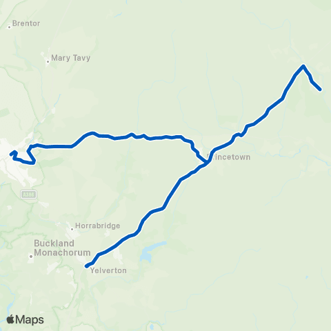 Oakleys Coaches Yelverton Roundabout - Bus Station map