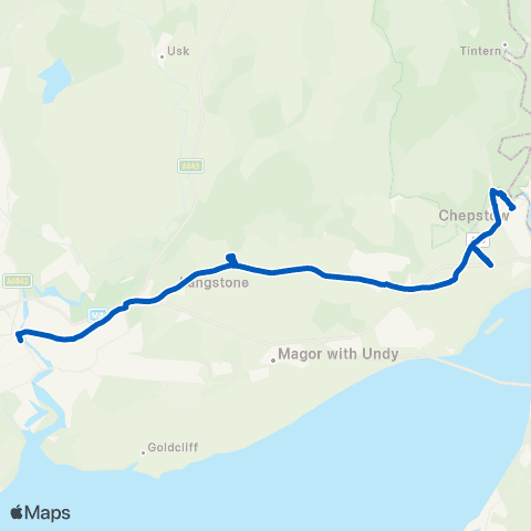 Newport Bus Friars Walk 6 - Chepstow Bus Sta Stand 4 map