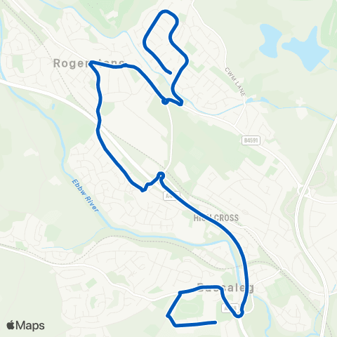 Newport Bus Rolls Walk - Bassaleg School map