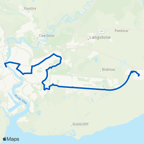 Newport Bus Friars Walk 4 - Rectory map