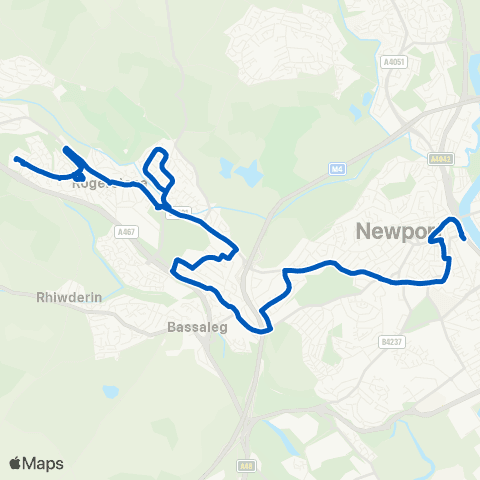 Newport Bus Friars Walk 11 - Morrisons map
