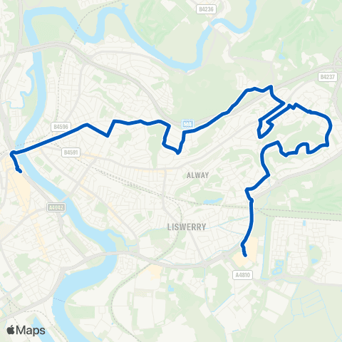 Newport Bus Friars Walk 6 - Newport Retail Park map