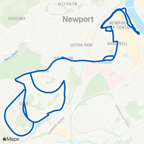 Newport Bus Friars Walk 11 - Friars Walk 11 map