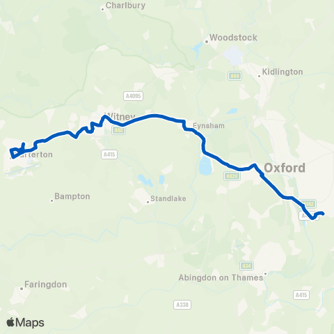 Pulhams Coaches Kassam Stadium - Teasel Way map