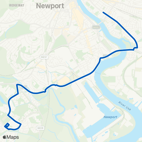 Newport Bus Newport Transport Bus Depot - St Joseph`s RC HS map